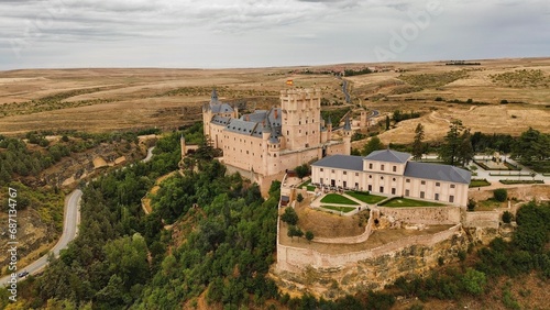 drone photo Segovia Alcazar, Alcazar de Segovia Spain Europe