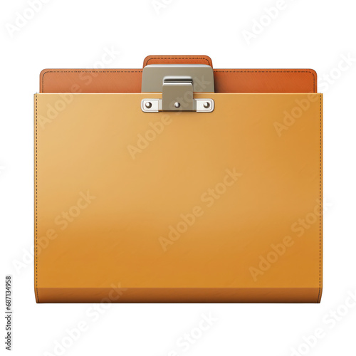 File Folder on White Background Isolated on Transparent or White Background, PNG