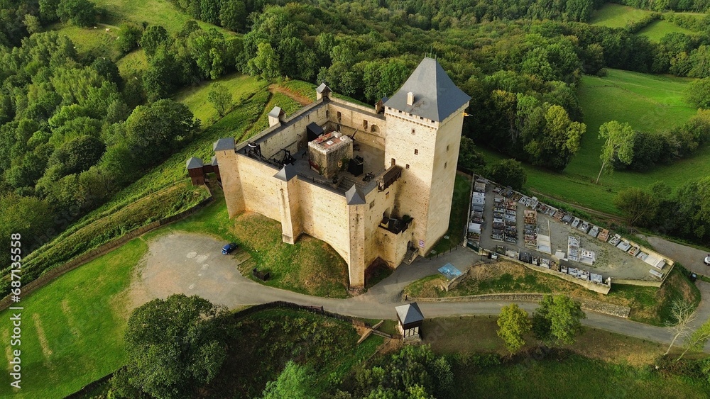 drone photo Mauvezin castle, Château de Mauvezin France Europe drone photo Mauvezin castle, Château de Mauvezin France Europe