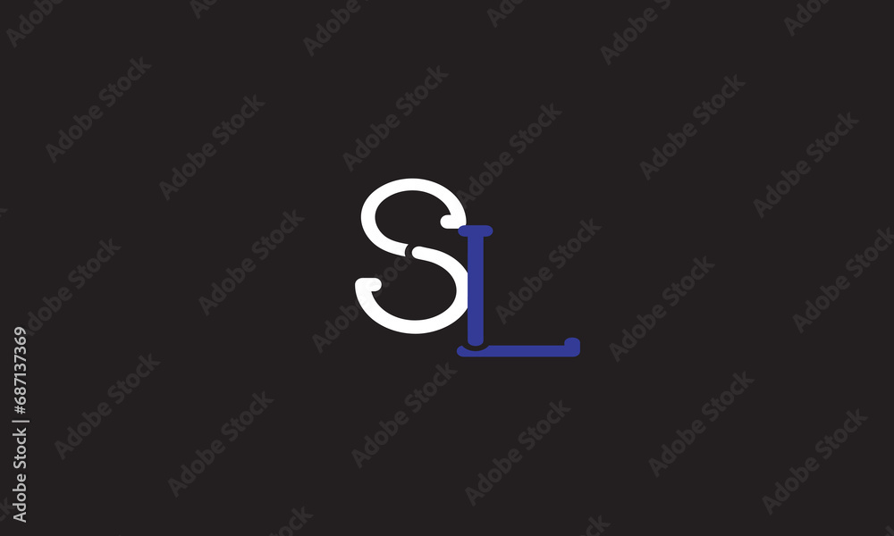 SL, LS, S, L Abstract Letters Logo Monogram SL, LS, S, L Abstract Letters Logo Monogram
