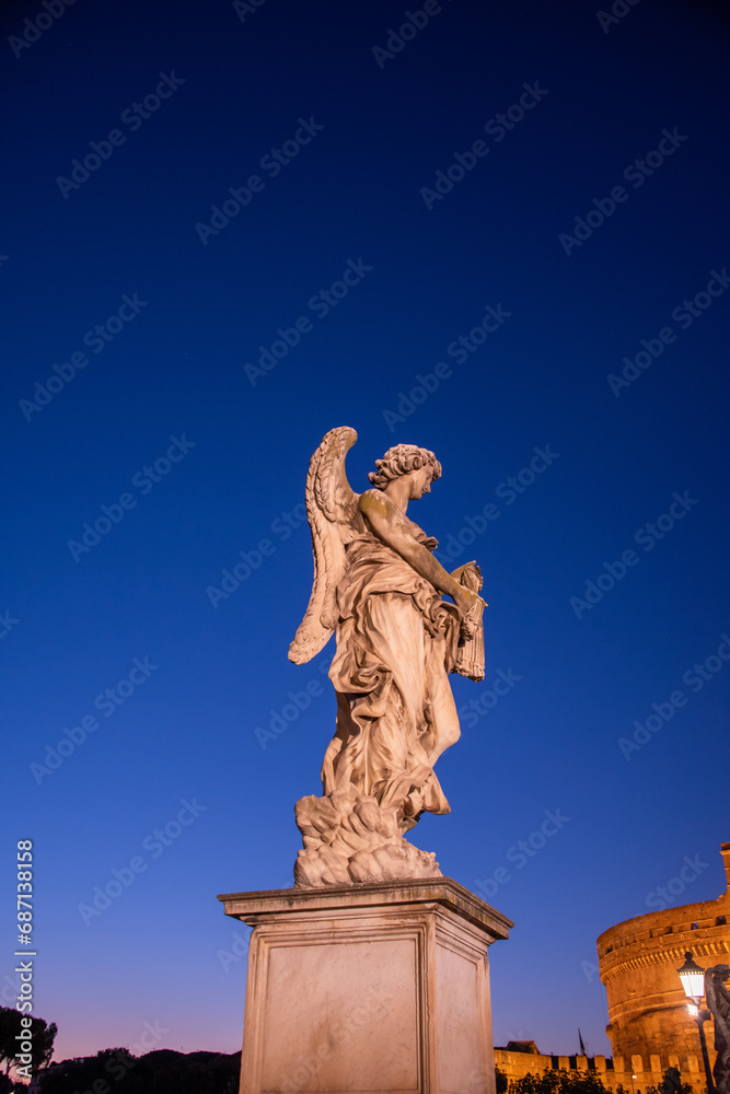Statue on Ponte Sant'Angelo in Rome, Italy	
