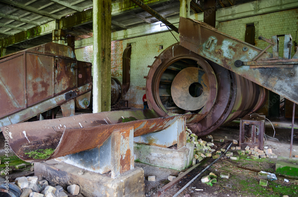 Abandoned feed mill near resettled village of Dronki in exclusion zone of Chernobyl nuclear power plant, Belarus Abandoned feed mill near resettled village of Dronki in exclusion zone of Chernobyl nuclear power plant, Belarus