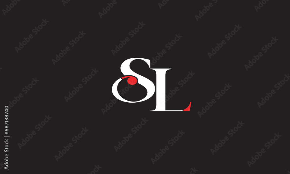 SL, LS, S, L Abstract Letters Logo Monogram SL, LS, S, L Abstract Letters Logo Monogram