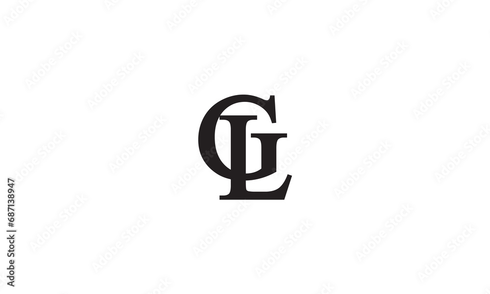 GL, LG, G, L Abstract Letters Logo Monogram GL, LG, G, L Abstract Letters Logo Monogram