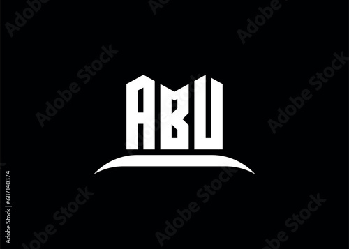 ABU Letter Logo Design On Creative BLACK Background