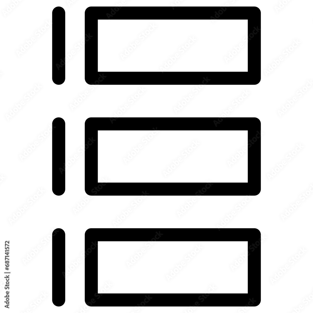 Icon of list in block of section Icon of list in block of section