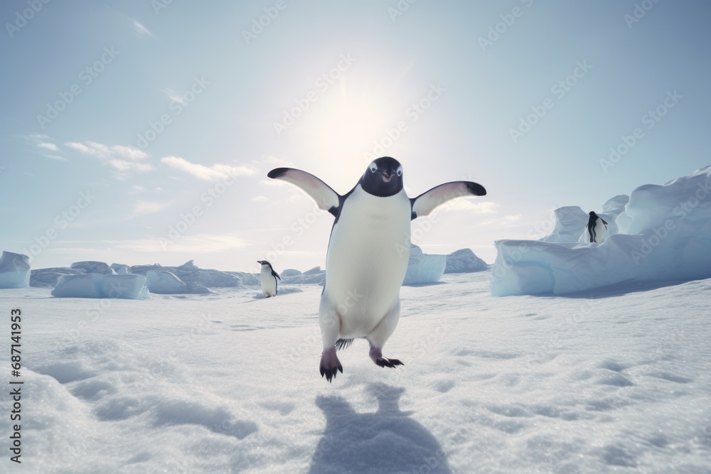 Obraz premium penguin in polar regions