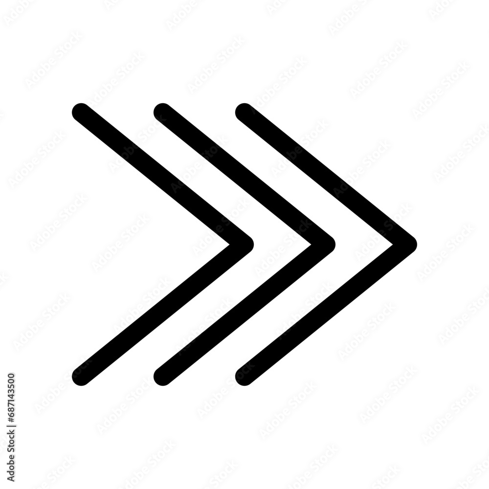 Vector line icon arrow right provide clear direction and navigation cues. Next icon in the application interface indicates the progression of a task. Vector line icon arrow right provide clear direction and navigation cues. Next icon in the application interface indicates the progression of a task.