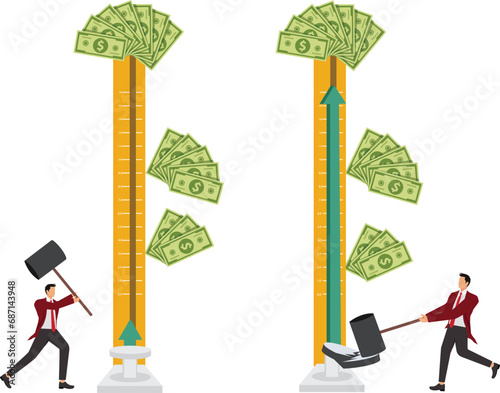 Growing Money Businessman