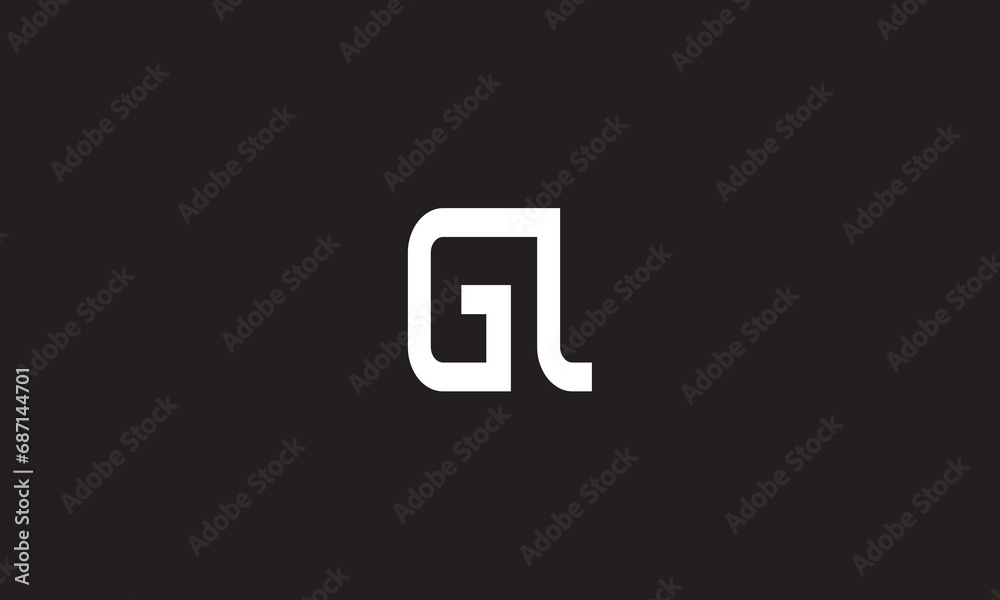 GL, LG, G, L Abstract Letters Logo Monogram GL, LG, G, L Abstract Letters Logo Monogram