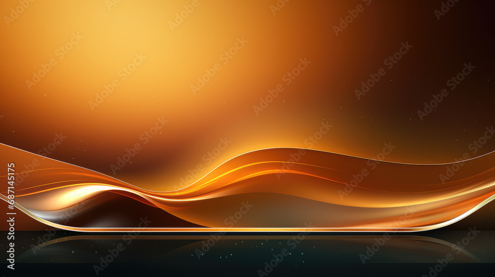 Fototapeta premium Abstract Waves of Gold, Red and black.