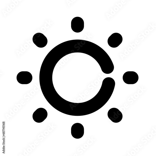 brightness icon, sun user interface icon, ui ux icon