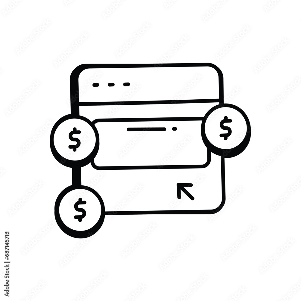 Pay-per-click Advertising (PPC) icon vector stock illustration Pay-per-click Advertising (PPC) icon vector stock illustration