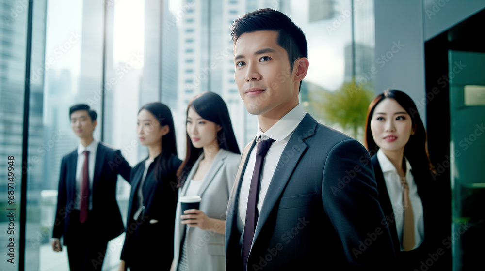 team of asian businessmen in office. legal AI team of asian businessmen in office. legal AI