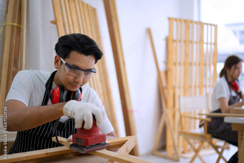 Carpenter work at workshop. Carpenter work at workshop.