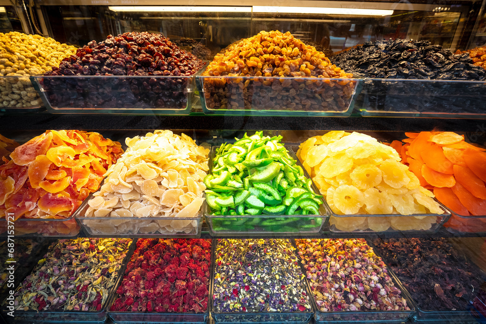 Turkish delights Bazaar store in Istanbul view