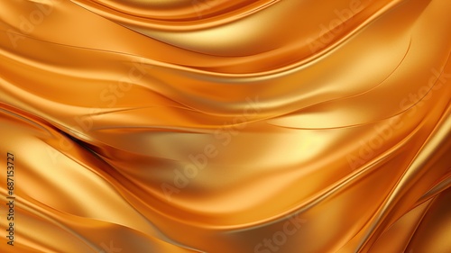 horizontal abstract view of a golden wallpaper background AI generated