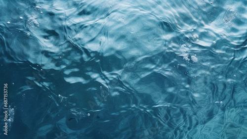 close up horizontal view of water surface AI generated