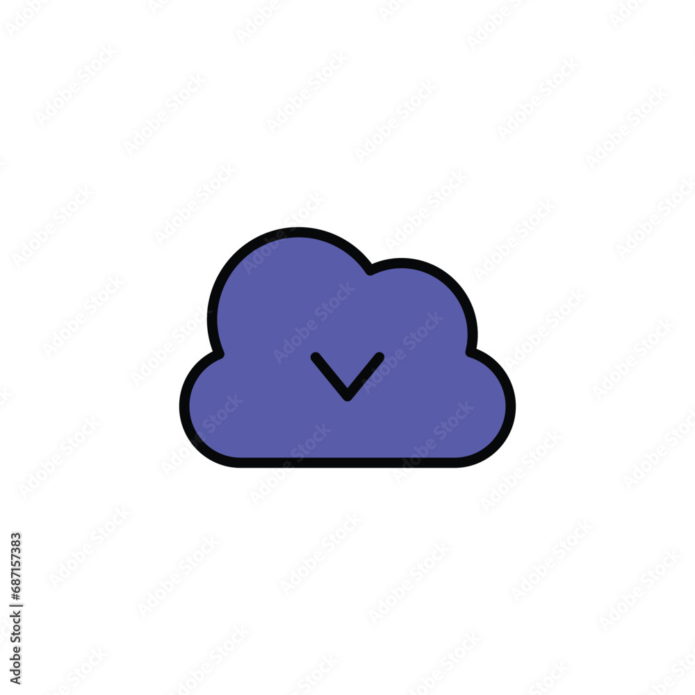 Download icon design with white background stock illustration Download icon design with white background stock illustration