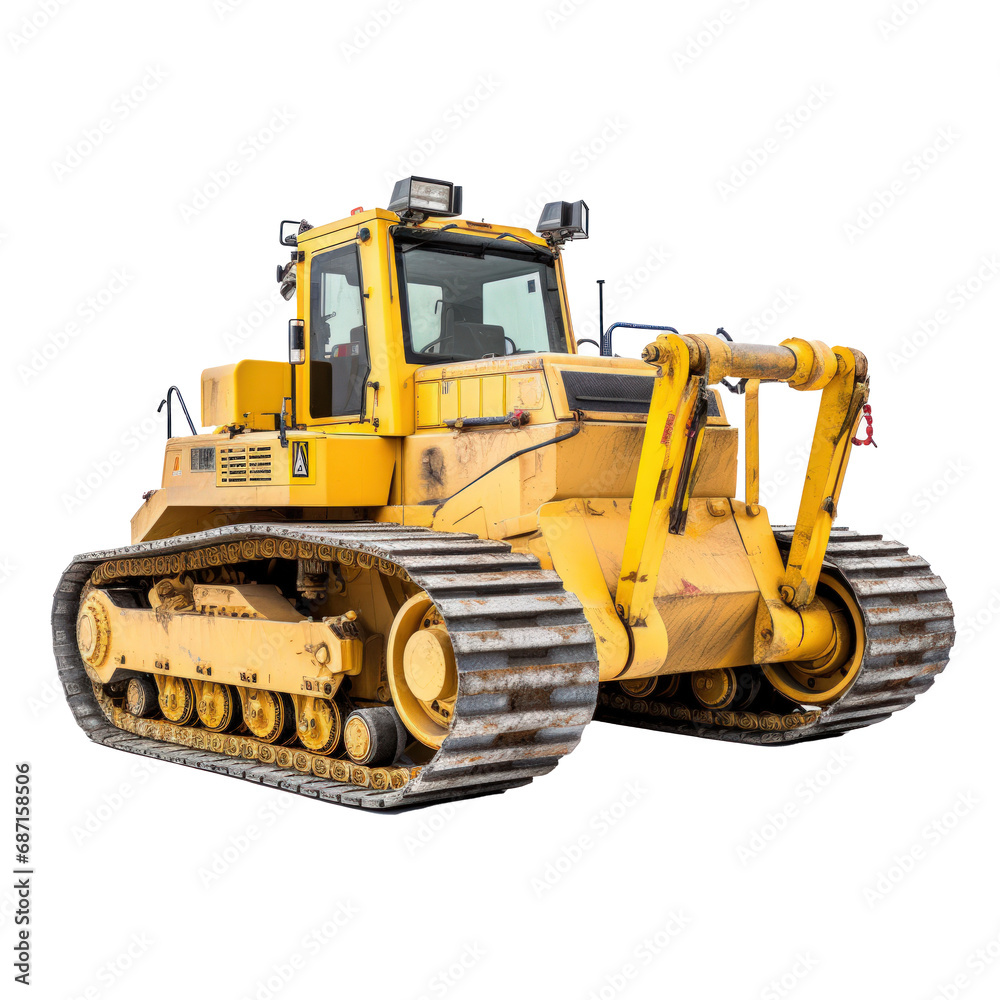 Dozer on transparent background. 