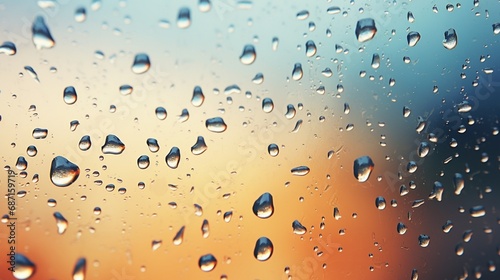 A close-up of raindrops on a windowpane, creating an abstract pattern that transforms the ordinary into an artistic spectacle.