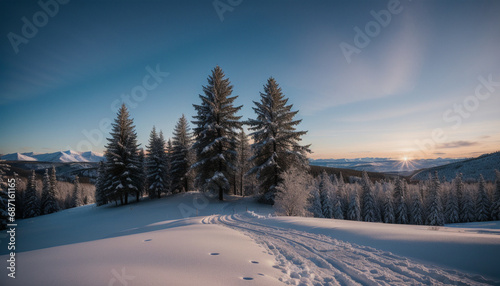 winter landscape with snow © Nadine Siegert