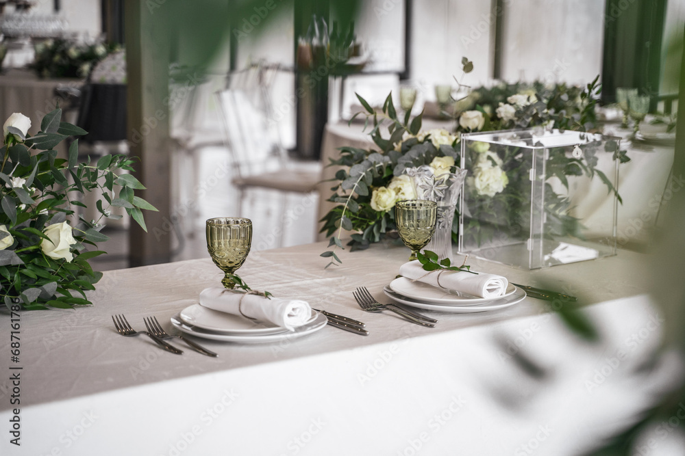 Fototapeta premium Serving the presidium for the newlyweds