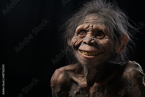 perhistoric Neanderthal man caveman primitive illustration