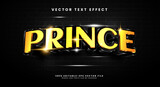 Dark prince editable text style effect. Vector text effect with a luxurious and elegant theme.