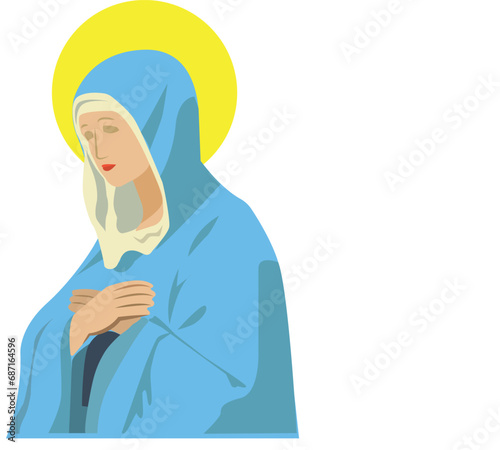 Illustration of the Virgin Mary