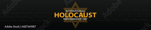 International Holocaust Remembrance Day vector. Star of David . January 27. Important day