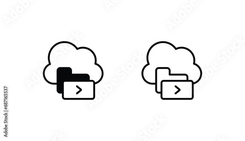 Data Sharing icon design with white background stock illustration