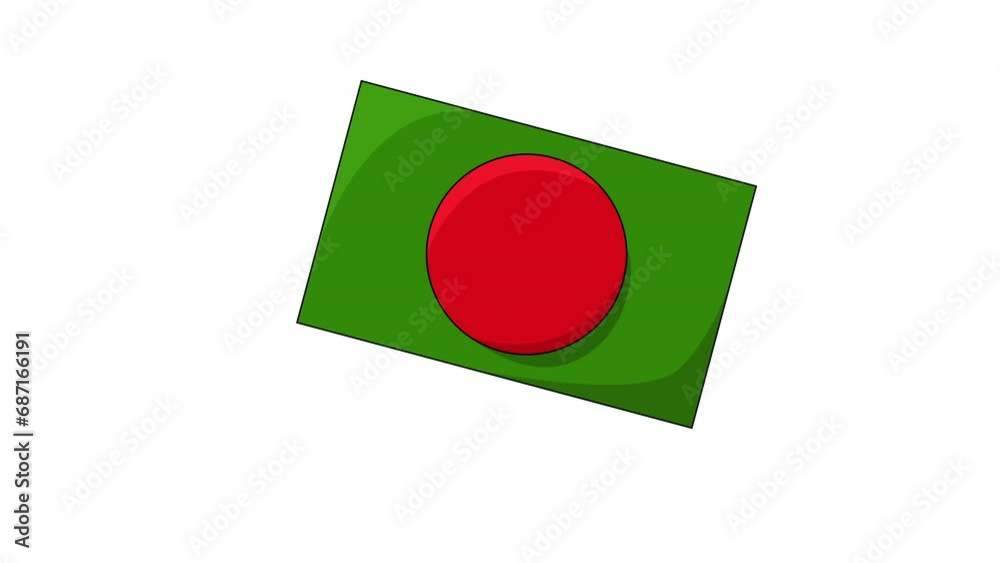 animated video of the Bangladesh flag icon