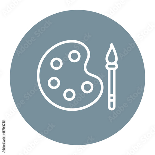 Paint Brush Pallete Icon