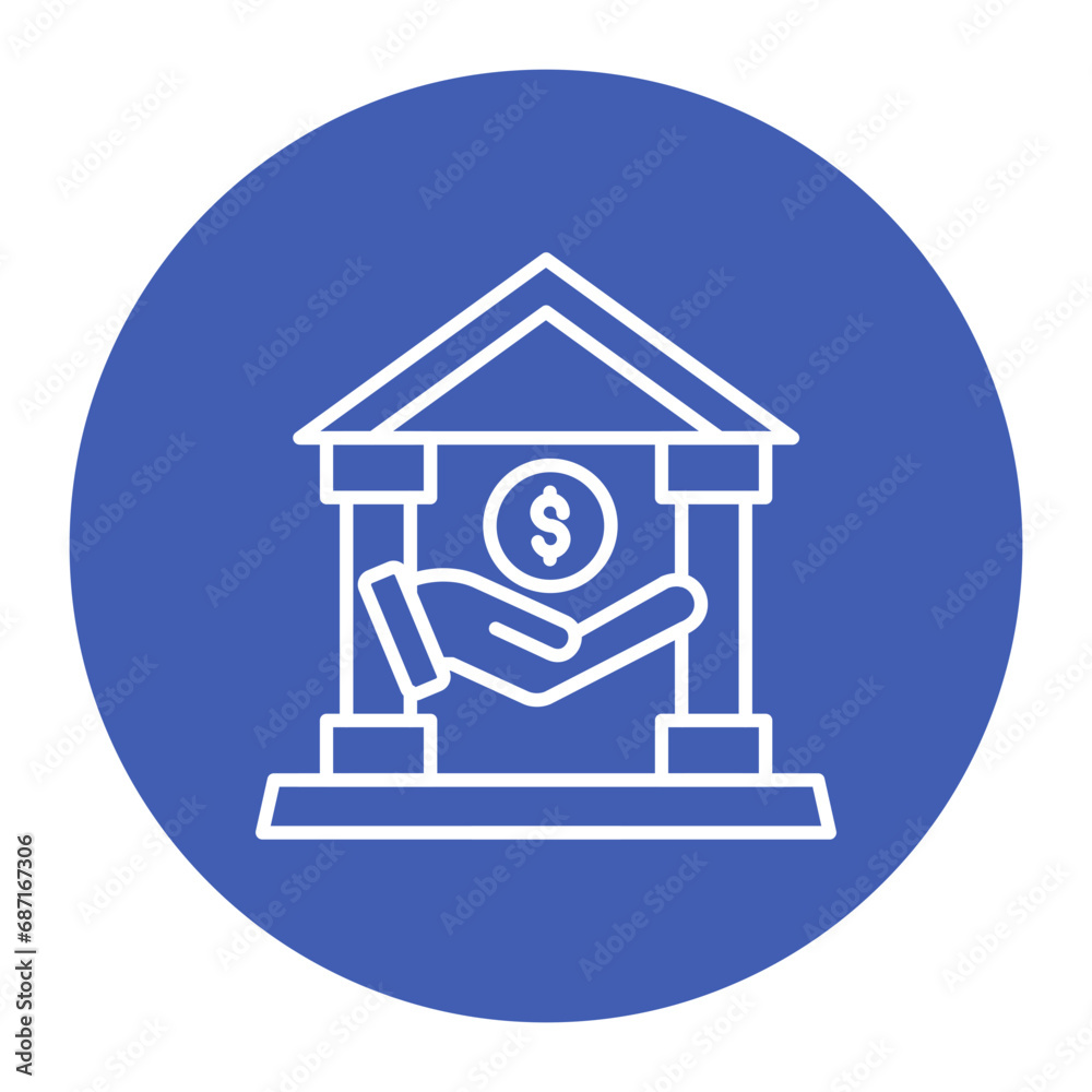 Investment Bank Icon Investment Bank Icon