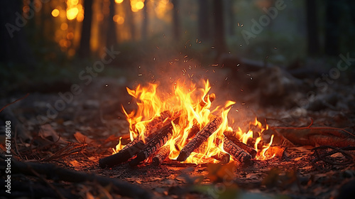 fire in the forest HD 8K wallpaper Stock Photographic Image 