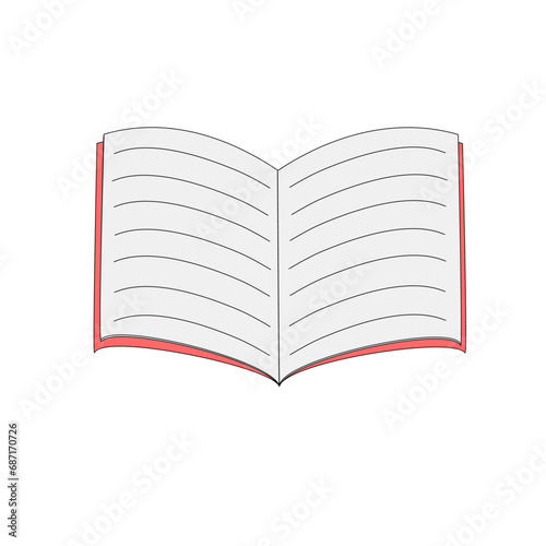notebook isolated on white