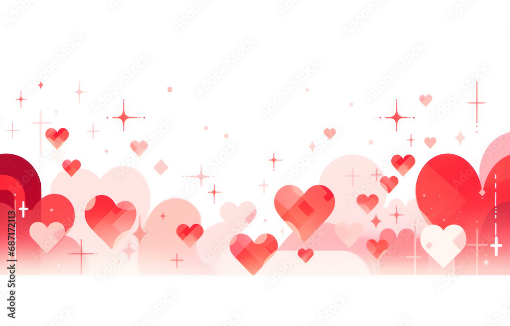 Valentine heart background illustration, website, Ul design