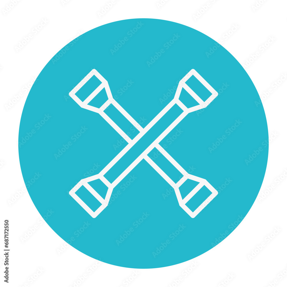 Cross Wrench Icon Cross Wrench Icon