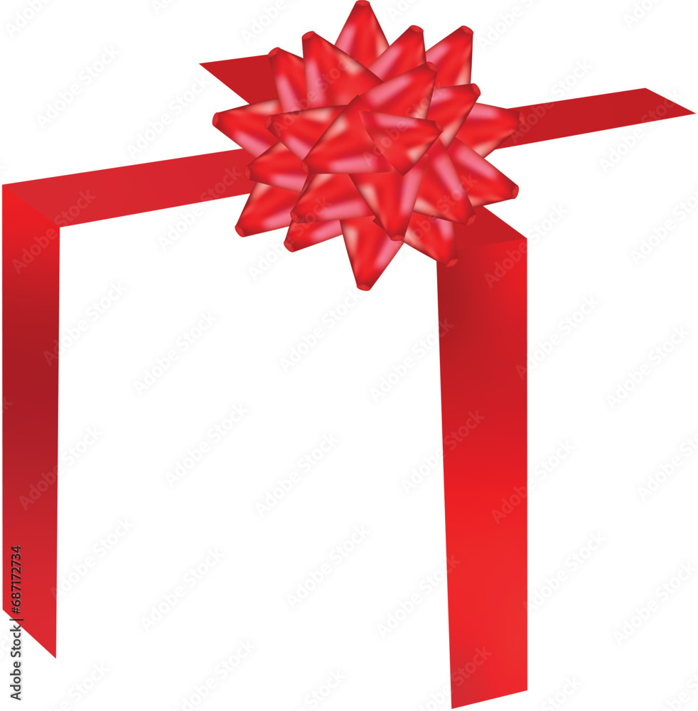 red packing ribbon with bow for form of gift red packing ribbon with bow for form of gift