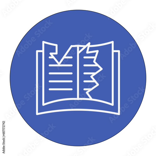 Teared Book Icon