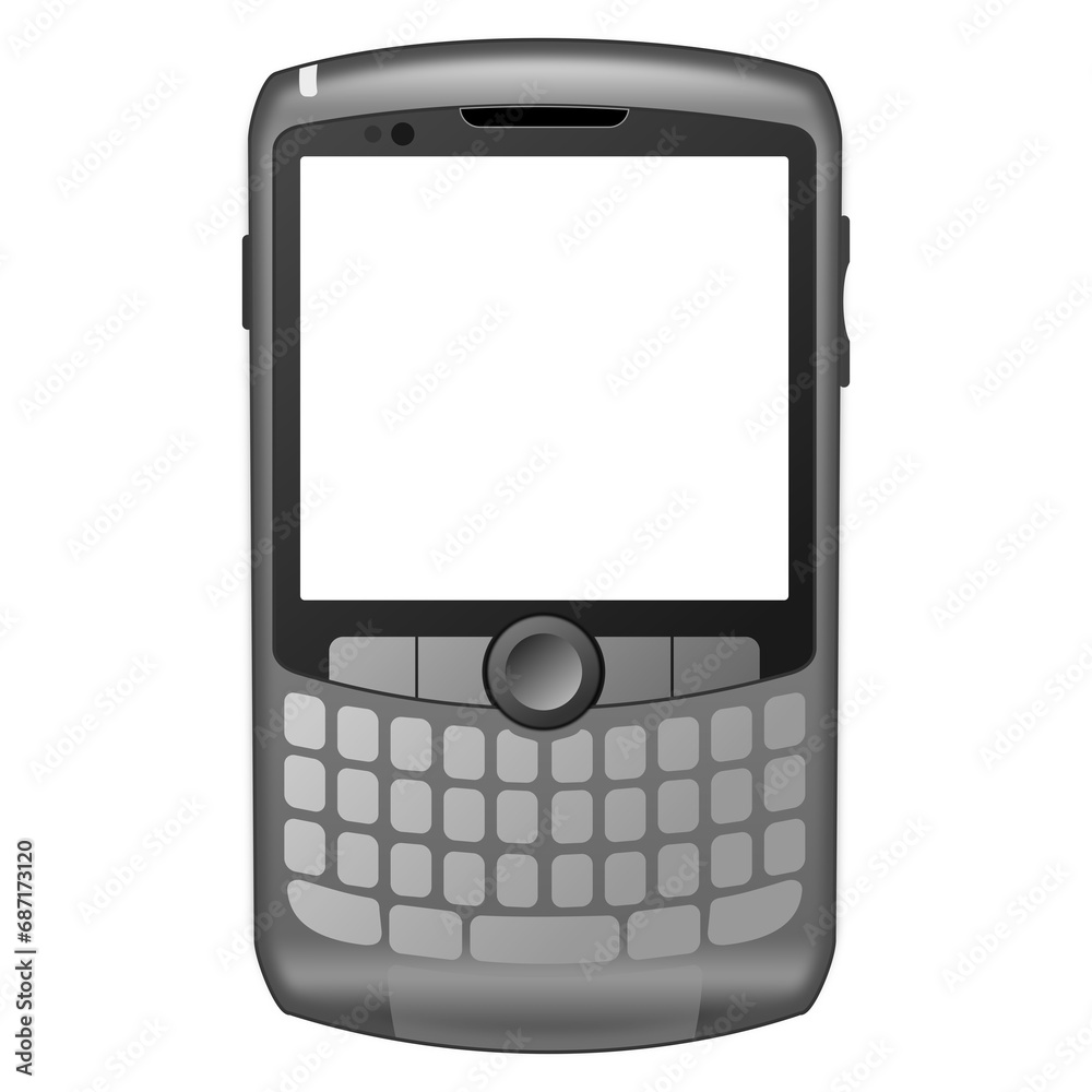 white screen old smartphone sticker illustration white screen old smartphone sticker illustration