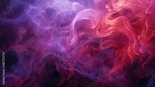 Mystical smoke dances in the air, swirling with intricate patterns and vibrant colors of deep purples, blues, pinks, and oranges. A surreal and ethereal beauty that evokes enchantment