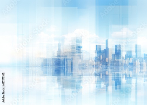 Abstract city background  cityscape and skyline double exposure comeliness