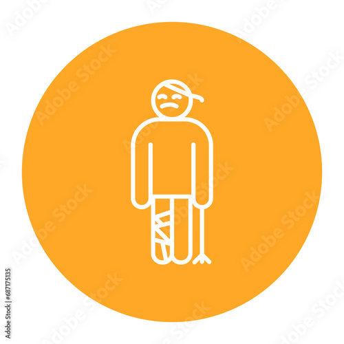 Broken Leg Icon