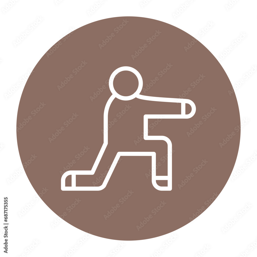 Low Lunge Right Icon Low Lunge Right Icon