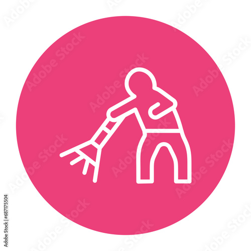 Man Sweeping Floor Icon