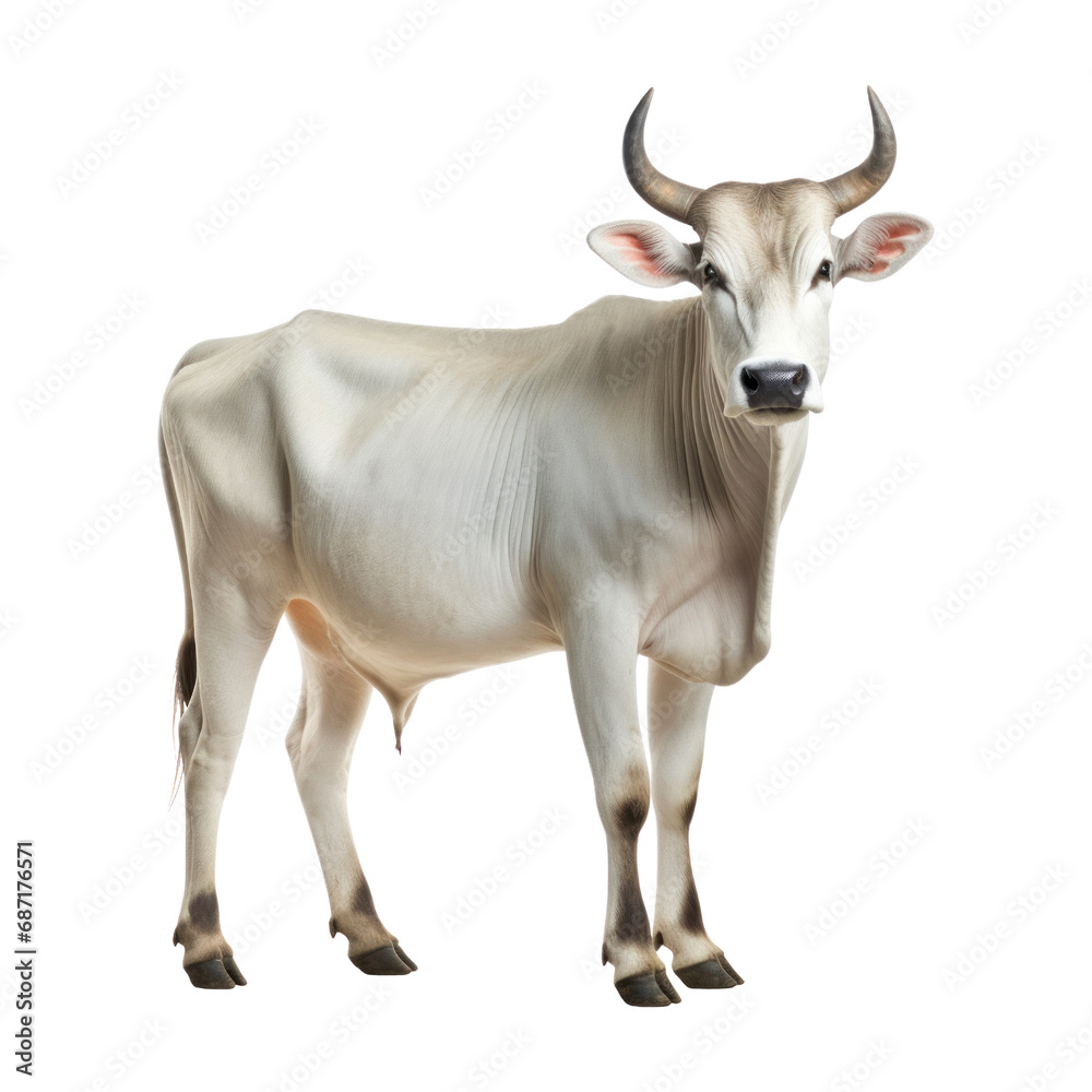 Zebu cow. Isolated on transparent background. Zebu cow. Isolated on transparent background.