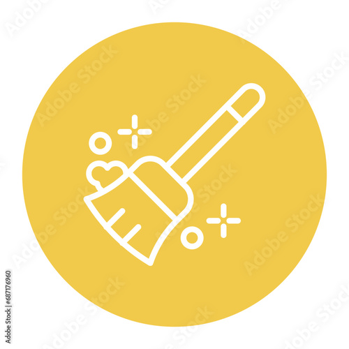 Broom Cleaning Icon