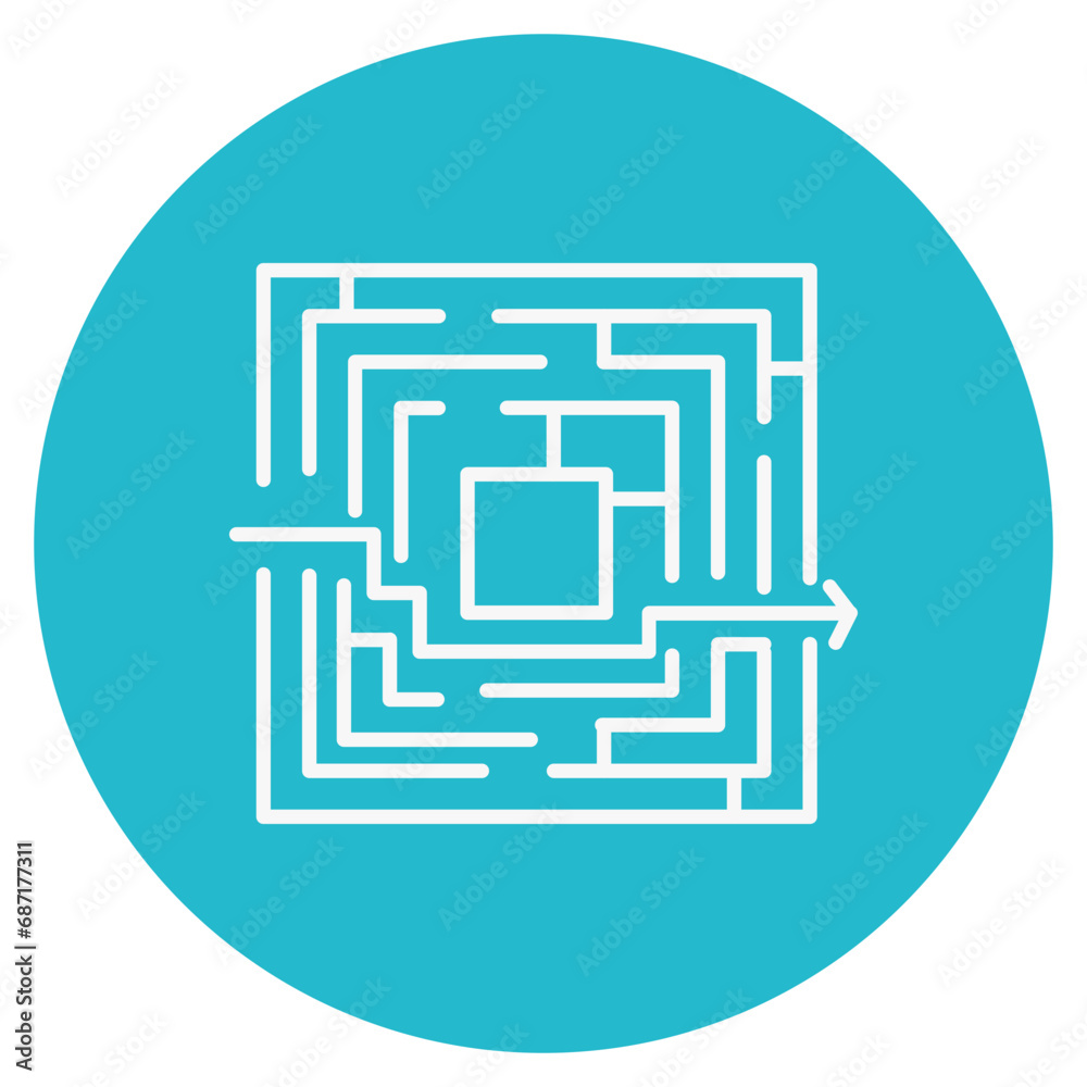 Maze Solution Icon Maze Solution Icon